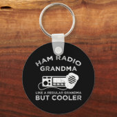 Ham Radio oma als gewone oma, maar koeler Sleutelhanger (Voorkant)
