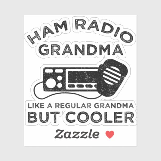 Ham Radio oma als gewone oma, maar koeler Sticker (Vel)