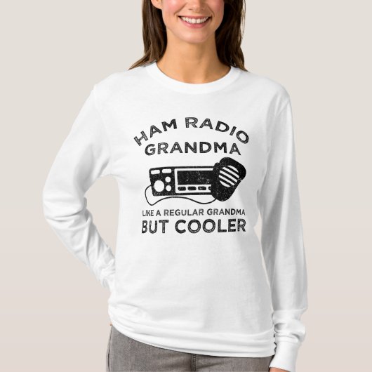 Ham Radio oma als gewone oma, maar koeler T-shirt (Voorkant)