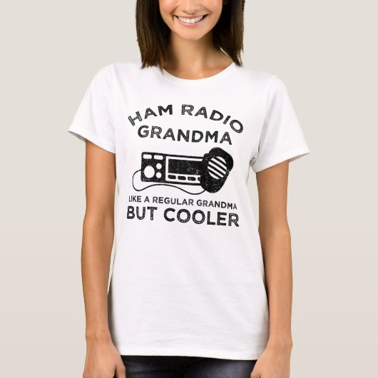 Ham Radio oma als gewone oma, maar koeler T-shirt (Voorkant)