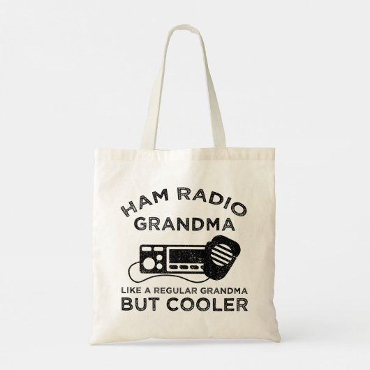 Ham Radio oma als gewone oma, maar koeler Tote Bag (Achterkant)