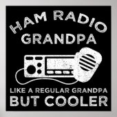 Ham Radio Opa Als Reguliere Opa Maar Koeler Poster (Voorkant)