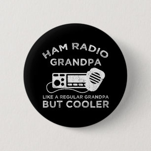 Ham Radio Opa Als Reguliere Opa Maar Koeler Ronde Button 5,7 Cm