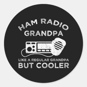 Ham Radio Opa Als Reguliere Opa Maar Koeler Ronde Sticker