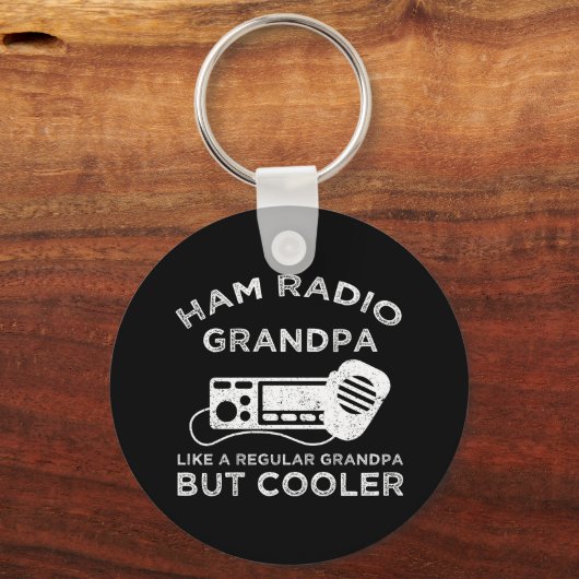 Ham Radio Opa Als Reguliere Opa Maar Koeler Sleutelhanger (Achterkant)