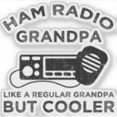 Ham Radio Opa Als Reguliere Opa Maar Koeler Sticker (Voorkant)