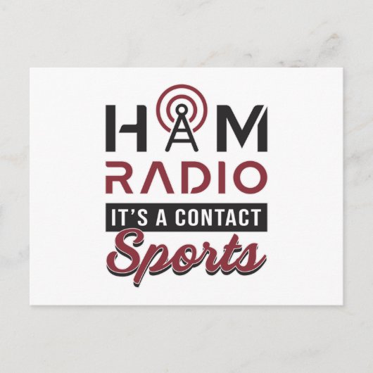 HAM Radio Operator Amateur Code Antenne Gift Idee Briefkaart (Voorkant)