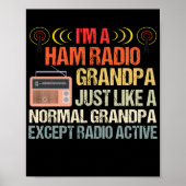 Ham Radio Operator Amateur Radio Father's Day Poster (Voorkant)