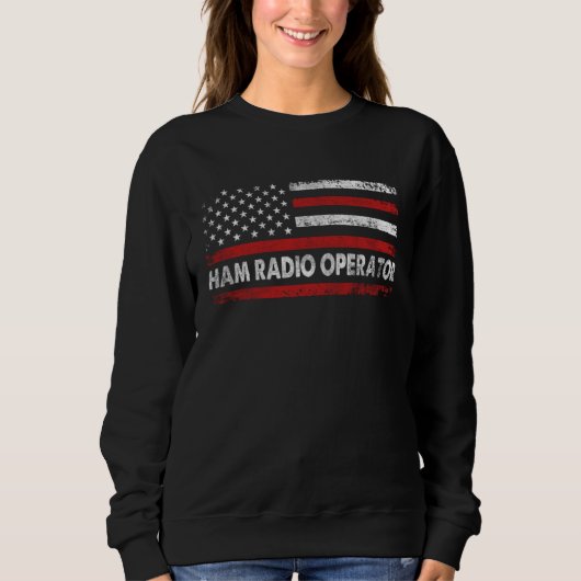 Ham Radio Operator American USA Flag Amateur Radio Trui (Voorkant)