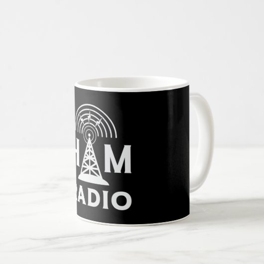 HAM Radio Operator Antenne Code Amateur Gift Idee Koffiemok (Voorkant rechts)