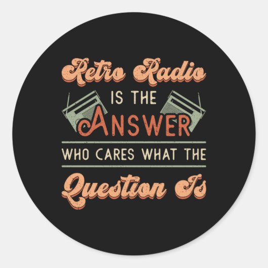 HAM Radio Operator Antenne Frequentie Amateur Gift Ronde Sticker (Voorkant)