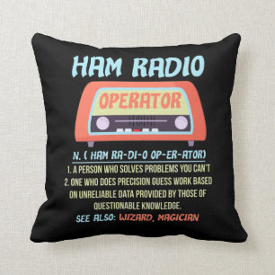 Ham Radio Operator Definition Amateur Radio Hobby Kussen