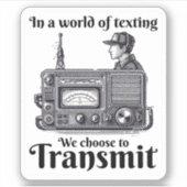 Ham Radio Operator Funny Sticker (Voorkant)