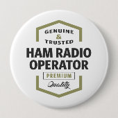 HAM Radio Operator Logo-cadeaus. Ronde Button 4,0 Cm (Voorkant)