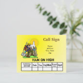 Ham Radio Operator op High Ground QSL-kaart Briefkaart (Staand voorkant)