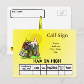 Ham Radio Operator op High Ground QSL-kaart Briefkaart (Voorkant / Achterkant)