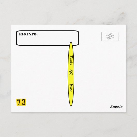 Ham Radio Operator op High Ground QSL-kaart Briefkaart (Achterkant)