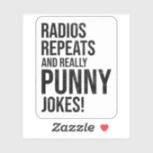 Ham Radio Operator Radio Repeats Grappen Grappig Sticker (Vel)