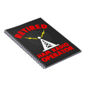 Ham Radio Operator Retirement Radio Tower Pap Notitieboek (Rechterzijde)