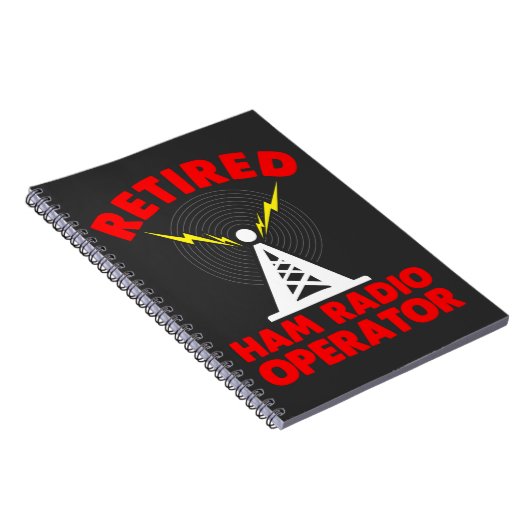 Ham Radio Operator Retirement Radio Tower Pap Notitieboek (Rechterzijde)