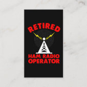 Ham Radio Operator Retirement Radio Tower Pap Visitekaartje (Voorkant)