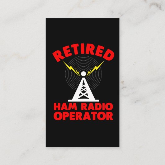 Ham Radio Operator Retirement Radio Tower Pap Visitekaartje (Voorkant)