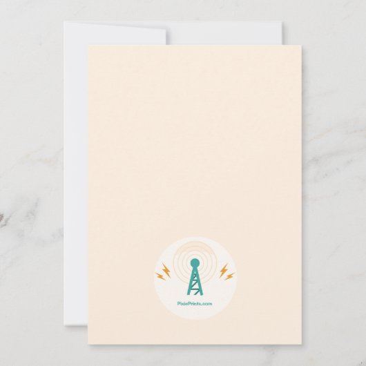 Ham Radio Operator Verjaardag Kaart (Achterkant)