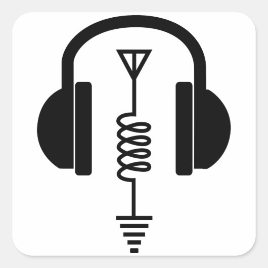 Ham Radio Operator Vierkante Sticker (Voorkant)