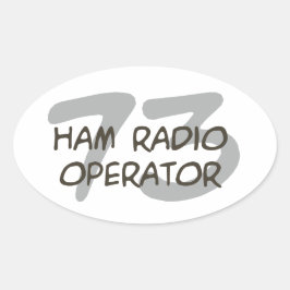 Ham Radio Ovale Sticker
