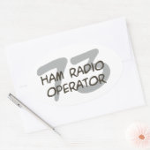 Ham Radio Ovale Sticker (Envelop)