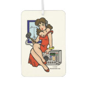 Ham Radio Pin-up Meisje Luchtverfrisser met Roepna (Voorkant)
