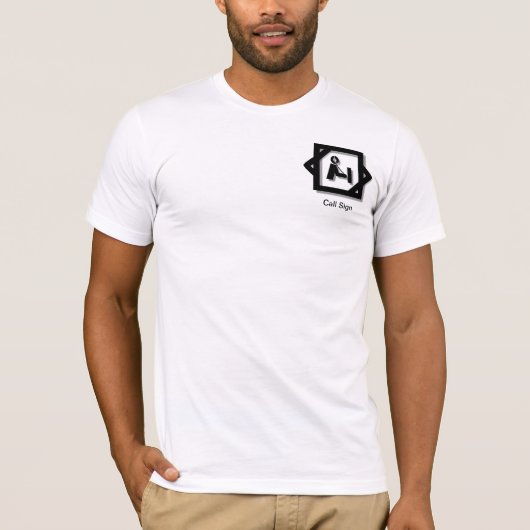 Ham Radio Pocket 3-D Logo T-shirt aan te passen (Voorkant)