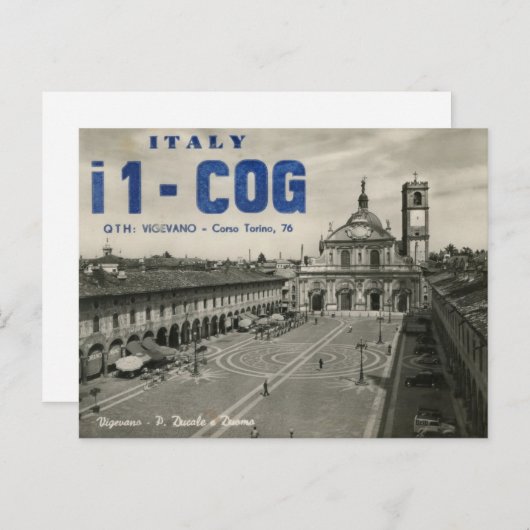 Ham Radio QSL Card Italië Briefkaart (Voorkant / Achterkant)
