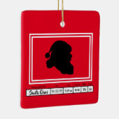 Ham Radio QSL-kaart kerstversiering Keramisch Ornament (Rechts)