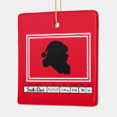 Ham Radio QSL-kaart kerstversiering Keramisch Ornament (Links)