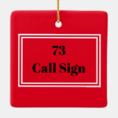 Ham Radio QSL-kaart kerstversiering Keramisch Ornament (Achterkant)