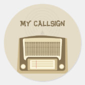 Ham radio ronde sticker (Voorkant)