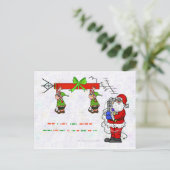 Ham Radio Santa en Elves kerstpostkaart Briefkaart (Staand voorkant)