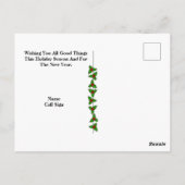 Ham Radio Santa en Elves kerstpostkaart Briefkaart (Achterkant)