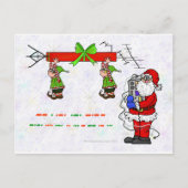 Ham Radio Santa en Elves kerstpostkaart Briefkaart (Voorkant)