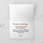 Ham Radio Santa Naughty Leuke Lijst Kaart (Binnen)