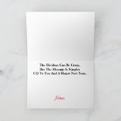 Ham Radio Santa Operator Silhouette kerstkaart Kaart (Binnen)