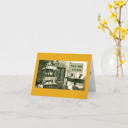 HAM RADIO SETUP 1930'S AMATEUR FOTO KAART (Gele Bloem)