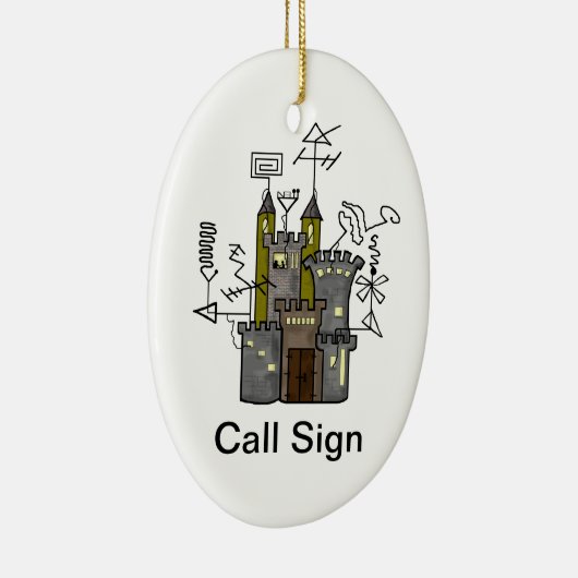 Ham Radio Shack Castle Xmas Ornament (Rechts)