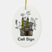 Ham Radio Shack Castle Xmas Ornament (Voorkant)