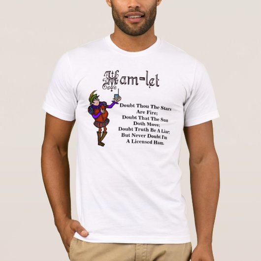 Ham Radio Shakespeare Hamlet Quote Grappig T-shirt (Voorkant)