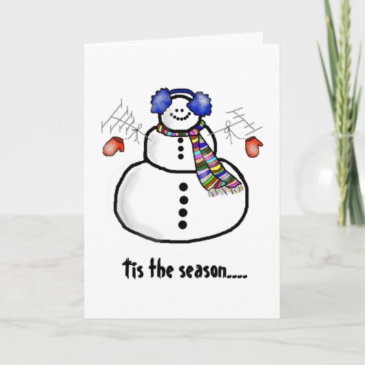 Ham Radio Snowman Christmas Kaart Ver. 3 (Voorkant)