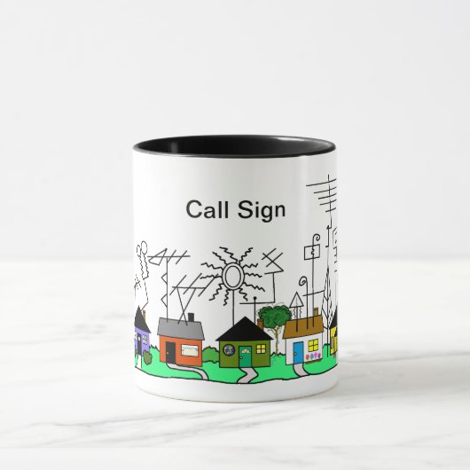 Ham Radio Street    MugPas het aan! Mok (Midden)