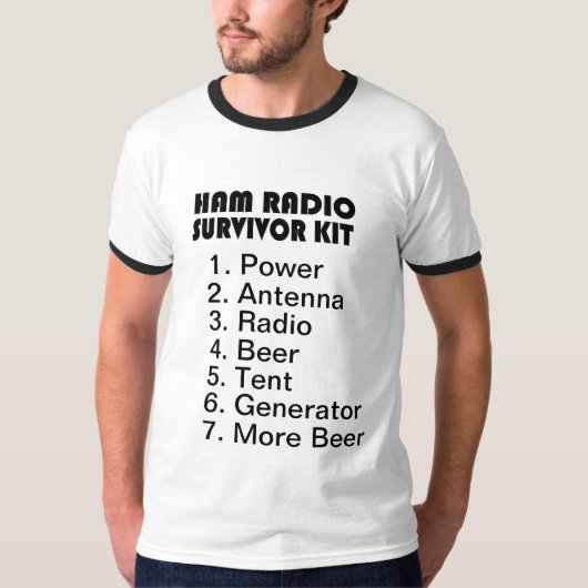 Ham Radio Survivor Kit T-shirt van Brownielocks (Voorkant)