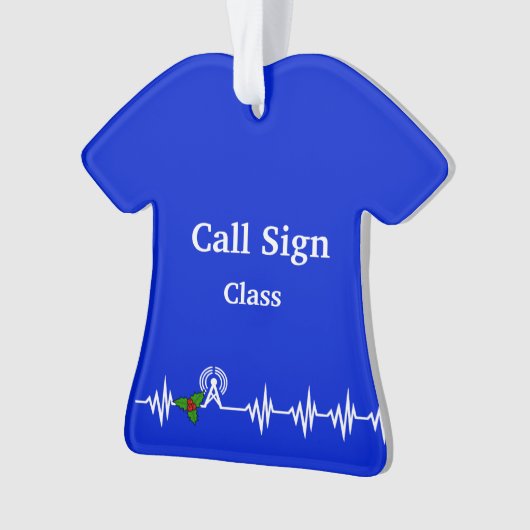 Ham Radio T-Shirt kerstversiering Ornament (voorkant)